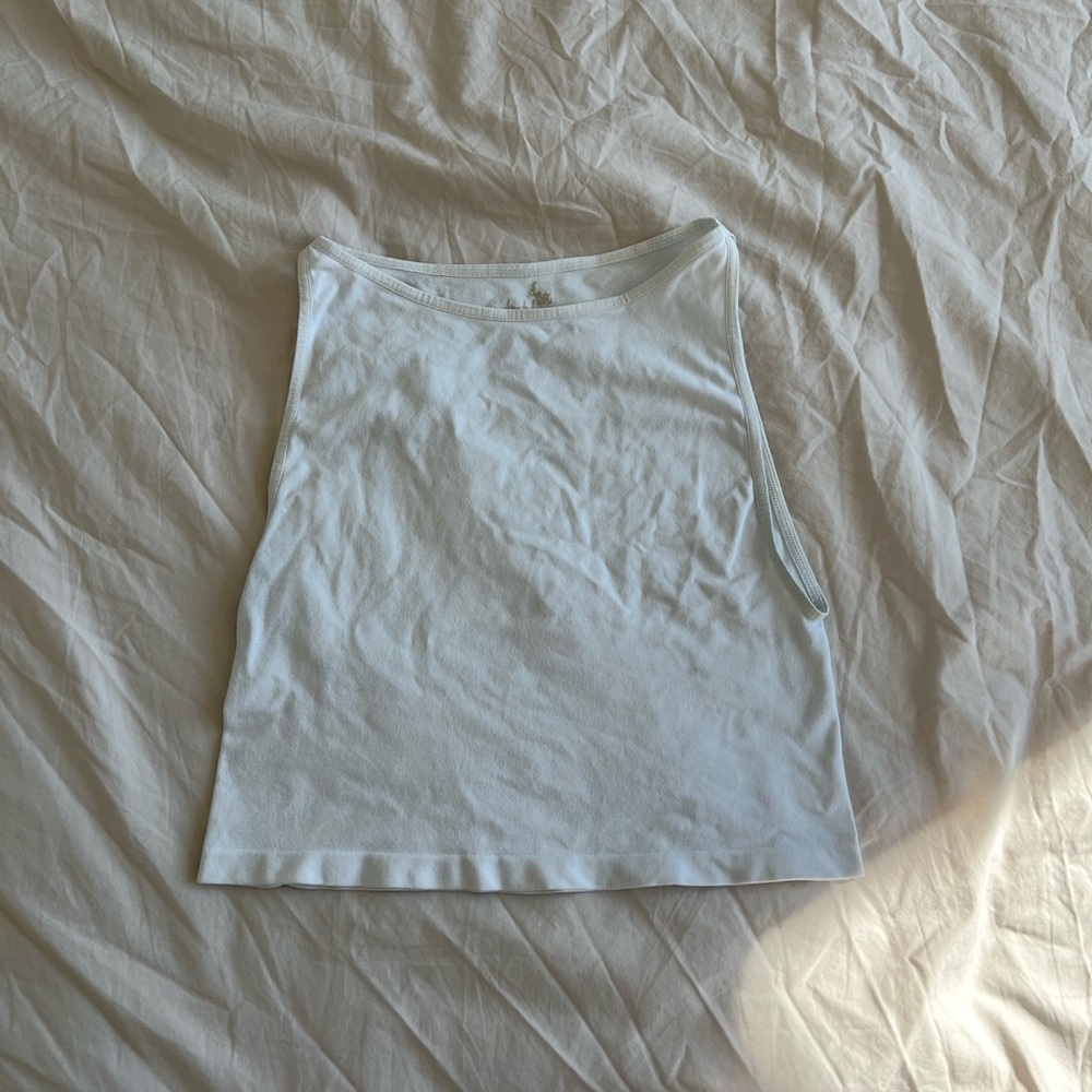 free people boatneck white tank